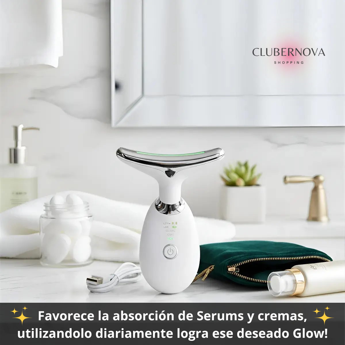 Masajeador Facial Led CluberlyGlow