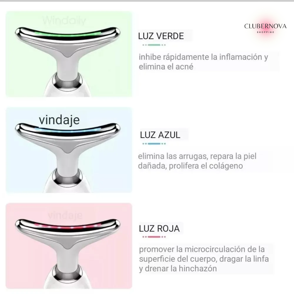 Masajeador Facial Led CluberlyGlow